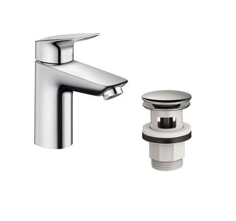 Hansgrohe 71107000 Logis 71107 Змішувач для Раковини 100 Одноважільний з донним клапаном Push-Open хром Купити Hansgrohe 71107000 Logis 71107 Змішувач для Раковини 100 Одноважільний з донним клапаном Push-Open хром в Києві vannaja.kiev.ua