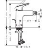 Купить Hansgrohe 71200000 Logis Смеситель для Биде Однорычажный с Донным клапаном Цвет Хром в Киеве vannaja.kiev.ua