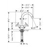 Купити Hansgrohe 71270000 Logis Classic 71270000 Змішувач для Раковини з поворотним виливом Двохвентильний Донний клапан Колір Хром в Києві vannaja.kiev.ua