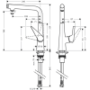 Купить Hansgrohe 72820000 Talis Select S 72820 Смеситель для Кухни Однорычажный смеситель для Кухни с Поворотным Изливом с Кнопкой Управления Цвет Хром в Киеве vannaja.kiev.ua