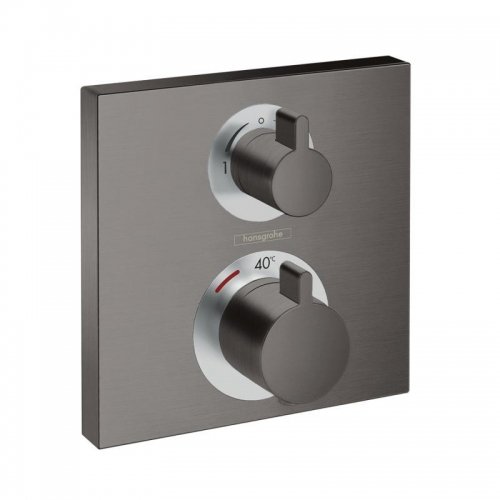 Купити Термостатичний змішувач Hansgrohe Ecostat Square Brushed Black (15714340) в Києві vannaja.kiev.ua