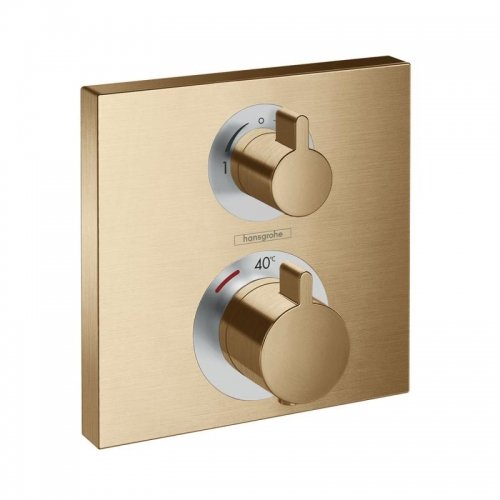 Купить Термостатический смеситель Hansgrohe Ecostat Square Brushed Bronze (15714140) в Киеве vannaja.kiev.ua