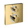 Купити Термостатичний змішувач Hansgrohe Ecostat Square Polished Gold Optic (15714990) в Києві vannaja.kiev.ua