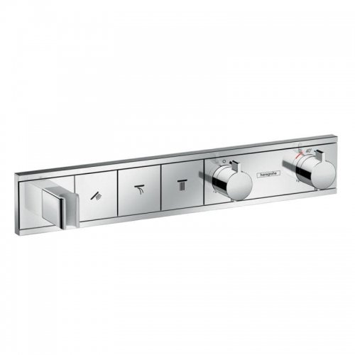 Термостат Hansgrohe 15356 RainSelect 15356000 з тримачем для душу, на три споживача термостат з кнопками для керування душ лійками Купити Термостат Hansgrohe 15356 RainSelect 15356000 з тримачем для душу, на три споживача термостат з кнопками для керування душ лійками в Києві vannaja.kiev.ua
