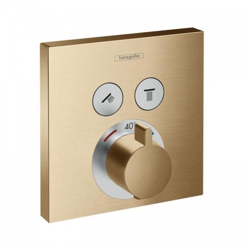 Купить Термостатический смеситель Hansgrohe ShowerSelect Brushed Bronze (15763140) в Киеве vannaja.kiev.ua