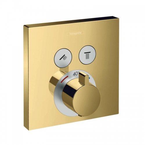 Термостатический смеситель Hansgrohe ShowerSelect Polished Gold Optic (15763990) Купить Термостатический смеситель Hansgrohe ShowerSelect Polished Gold Optic (15763990) в Киеве vannaja.kiev.ua