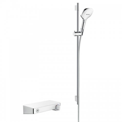Купить Душевой комплект Hansgrohe Select (27027400) смеситель для душа + душевая стойка Shower Tablet Select, Белый/хром в Киеве vannaja.kiev.ua