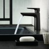 Купить Чорные матовые Смеситель для раковины Hansgrohe Talis E Matt Black 71710670 110 с донным клапаном pop-up в Киеве vannaja.kiev.ua