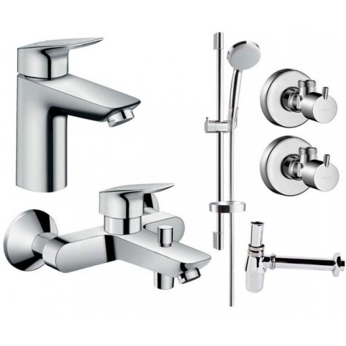 Комплект смесителей 5 в 1 HANSGROHE LOGIS 100 711714511 Хром Купить Комплект смесителей 5 в 1 HANSGROHE LOGIS 100 711714511 Хром в Киеве vannaja.kiev.ua