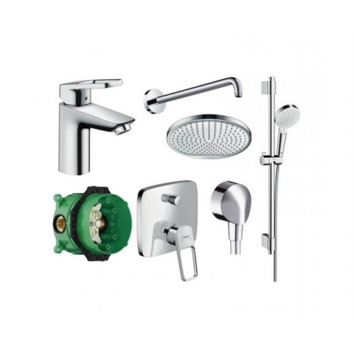 Купить Набор смесителей 7 в 1 HANSGROHE LOGIS LOOP 71264111 кранов для душу в Киеве vannaja.kiev.ua