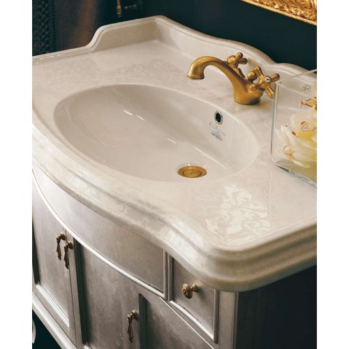 Купить Labor Legno HC105DECO VICTORIA Silver 105 x 56 см Раковина на Тумбу з Декором HC 105 DECO в Киеве vannaja.kiev.ua