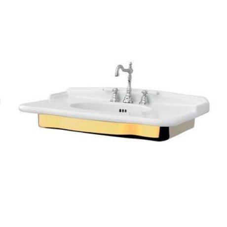 Керамическая раковина 92 см Artceram Hermitage, white glossy/gold bicolor (HEL005 01; 56) Купить Керамическая раковина 92 см Artceram Hermitage, white glossy/gold bicolor (HEL005 01; 56) в Киеве vannaja.kiev.ua