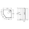 Купить 49851-23-010 Душевая кабина IDO Showerama 8-5 100 х 100 Белый профиль Финляндия в Киеве vannaja.kiev.ua