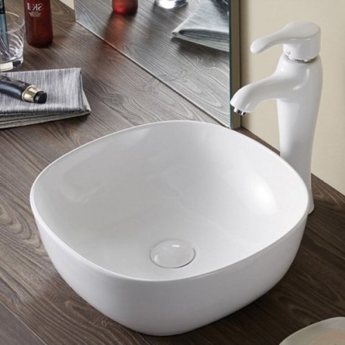 Купить Умывальник накладной Jaquar JDS, 40 см, квадратный JDS-WHT-25911 JDSWHT25911 в Киеве vannaja.kiev.ua