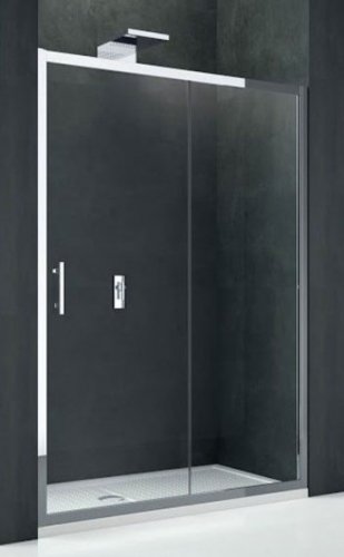 Купити Розсувна душова двері в нішу Novellini KALI2P114-1B Kali 114-120x195h профіль срібло / скло прозоре KALI2P1141B в Києві vannaja.kiev.ua