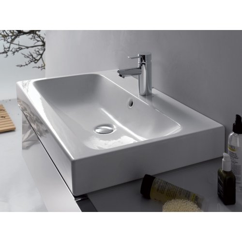 Купить Geberit 124075 iCon 124075000 Раковина Накладная 75x48,5 см Прямоугольный Умывальник в Киеве vannaja.kiev.ua