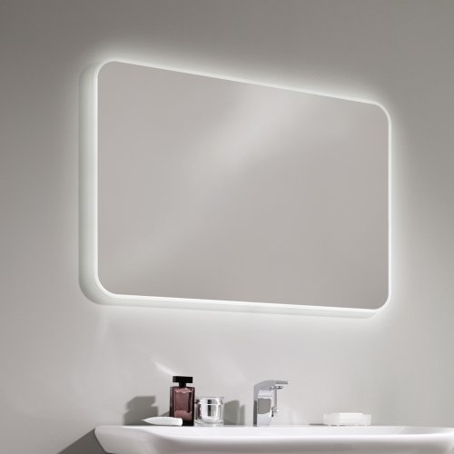 Купить Зеркало с подсветкой 100 см Geberit 824300000 myDay 824300 со встроенной контурной LED-подсветкой в Киеве vannaja.kiev.ua