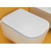 Kerasan 371401 + 379101 Aquatech Унитаз подвесной безободковый 55х36.5см с сиденьем микролифт quick-release 3714 01, 3791 01