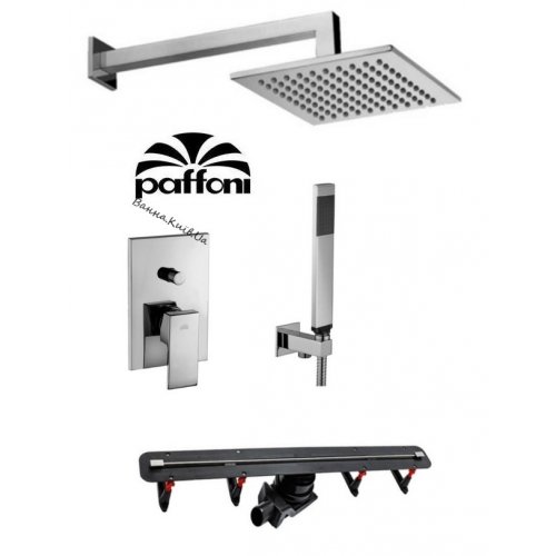 Купить Paffoni KITLES015CR + 13100033 Душевая система + трап для душа Pestan Slim Line 650 мм в Киеве vannaja.kiev.ua