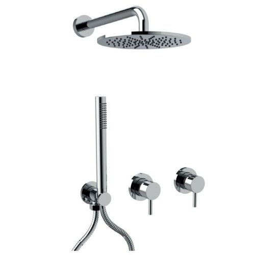 Душевой комплект Paffoni, с ручным и верхним душем, Steel Looking (KITLIG010ST70) Купить Душевой комплект Paffoni, с ручным и верхним душем, Steel Looking (KITLIG010ST70) в Киеве vannaja.kiev.ua