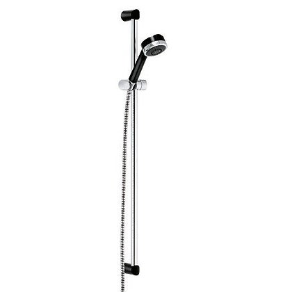 Купити KLUDI 6084086 ZENTA 3S 608408600 Black & White Душовий гарнітур 3S (дощова, м'яка, масажна) Стойка 90см Колір - Чорний / Хром в Києві vannaja.kiev.ua