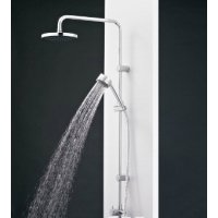 вишукана елітна душова система AXOR 16572340 Montreux Showerpipe з термостатом і верхнім душем 240 1jet чорних хром