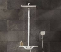 матовый черный душевой комплект Hansgrohe набор 105 3jet Relaxation cо штангой 65 см 24160670 с доставкой по Киеву и всей Украине