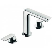 Купить 75033700 Смеситель hansgrohe Vivenis для раковины со сливным гарнитуром белый матовый Врезной на 3 отверствия  