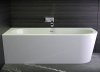 Купить Ванна акриловая угловая правая Knief Wall Corner R 180x80 см (0100-277-R) щелевой перелив Click-Clack белый (0100-277_0100-091-06S) в Киеве vannaja.kiev.ua