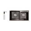Мойка для кухни с двумя чашами интегрированная Lidz Handmade H7843 (LDH7843BPVD45586) Brushed Black PVD 3,0/1,0 мм Купить Мойка для кухни с двумя чашами интегрированная Lidz Handmade H7843 (LDH7843BPVD45586) Brushed Black PVD 3,0/1,0 мм в Киеве vannaja.kiev.ua