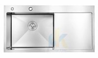сифон с наполнением через перелив и ловитель мусора, волосы Mcalpine HCN2600CC-15 клик-клак 40/50, легко чистится грязь