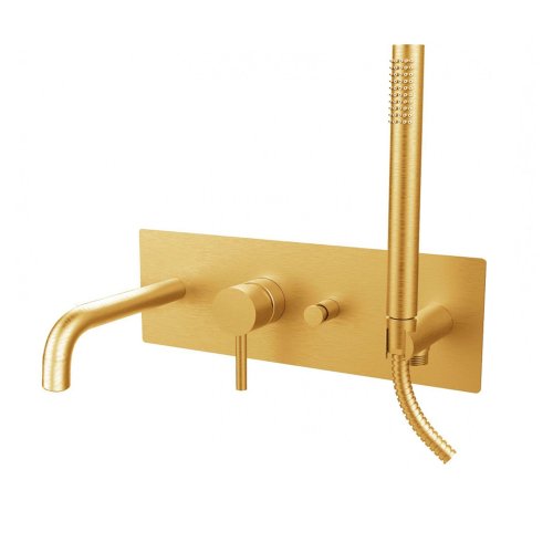 Змішувач для ванни/душу з виливом і душем Paffoni Light, Brushed Honey Gold (LIG001HGSP) Купити Змішувач для ванни/душу з виливом і душем Paffoni Light, Brushed Honey Gold (LIG001HGSP) в Києві vannaja.kiev.ua