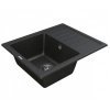 Купить Черные Мойки Кухонные Гранитные VANKOR Lira LMP 02.55 Black 555х450 мм в Киеве vannaja.kiev.ua