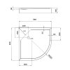 Душевой поддон Kapielka ST90x90x14 низкий полукруглый диаметр слива 52 мм Lidz LKAST909014 акриловый с металлическим каркасом и сифоном Купить Душевой поддон Kapielka ST90x90x14 низкий полукруглый диаметр слива 52 мм Lidz LKAST909014 акриловый с металлическим каркасом и сифоном в Киеве vannaja.kiev.ua