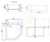 Купить поддоны для душа 90*90 см средний полукруглый с панелью Lidz KAPIELKA ST90x90x26 LKAST909026 в Киеве vannaja.kiev.ua