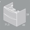 Купити ROYO 123898 LOVE Тумба 72 для Раковини Іспанська Колір Білий Підвісна 356264 в Києві vannaja.kiev.ua