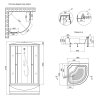 Купить Душевой бокс Lidz Tani SB90x90.SAT.HIGH.GR, стекло тонированное 4 мм + поддон LTSB9090SATHIGHGR2 в Киеве vannaja.kiev.ua