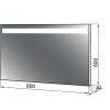 Купить Зеркало прямоугольное с подсветкой 800*600 мм NORWAY M301080 с LED светом 80 см в Киеве vannaja.kiev.ua