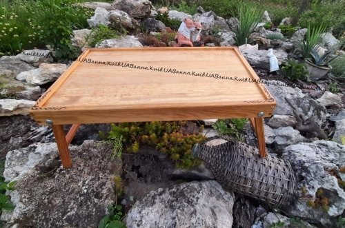 Купить Столик для завтрака в постель, а также под ноутбук из дерева ручная работа цвет дуб в Киеве vannaja.kiev.ua
