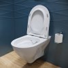 Купить 659044+S701-453 Купить подвесной унитаз Украина с установкой вместе OLI 120 Plus кнопка Slim хром Cersanit Mille CleanOn с сиденьем Soft Close в Киеве vannaja.kiev.ua