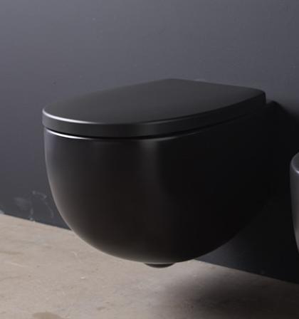 Купить NIC Design 003 482 013 MILK без ободка Унитаз подвесной Черный матовый антрацит 003482013 в Киеве vannaja.kiev.ua