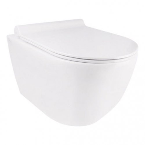 Купить Унитаз подвесной безободковый с сиденьем микролифт Qtap QT Jay WHI 5176 QT07335176W в Киеве vannaja.kiev.ua