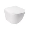 Купить туалет купить в квартиру Qtap Jay QT07335177W подвесной унитаз Ultra Quiet сиденье Slim Duroplast/ Soft-close/ Quick relase 485 мм в Киеве vannaja.kiev.ua