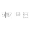 Купить купить новый унитаз безободковый Qtap Swan QT16335179W подвесной Ultra Quiet сиденье Slim Duroplast Soft-close 485 мм в Киеве vannaja.kiev.ua