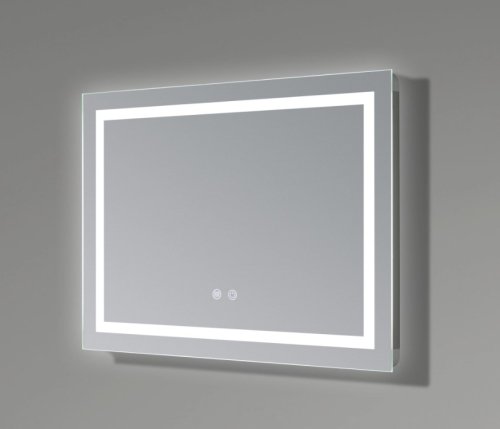 Купить зеркало с антизапотеванием Qtap QT2078NCF07050W настенное Mideya (MI1) 700х500 мм, прямоугольное, с LED-подсветкой Touch, димером в Киеве vannaja.kiev.ua