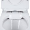 Купить на пол унитаз Компакт Qtap Presto унитаз с бачком безободковый QT24221217AW напольный нижний подвод сиденья Slim Soft-close бачок 3/6 в Киеве vannaja.kiev.ua