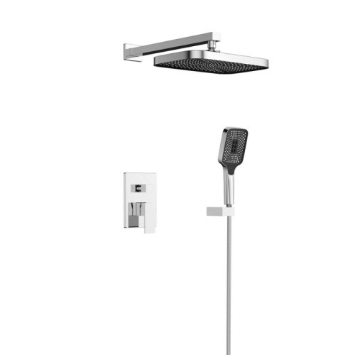 Купить Квадаратная скрытая душевая система в Киеве Qtap Aqauarius 64103NG хром качественная в Киеве vannaja.kiev.ua