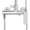 Купить Душевая система над ванной с изливом универсальная Qtap Evia QTEVI111CRM47583 хром в Киеве vannaja.kiev.ua