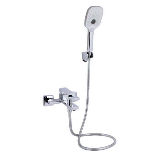 Купить Смеситель для ванны Qtap Gemini (c душевым гарнитуром) QTGEM259CRM45681 Chrome в Киеве vannaja.kiev.ua