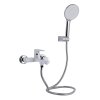 Купить Смеситель для ванны Qtap Jay (c душевым гарнитуром) QTJAY259CRW45553 Chrome/White в Киеве vannaja.kiev.ua